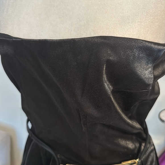 RACHEL ROY BLACK METALLIC GOLD BELT STRAPLESS DRESS SIZE 10 NWT - Picture 8 of 16